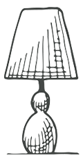 Strichzeichnung Lampe